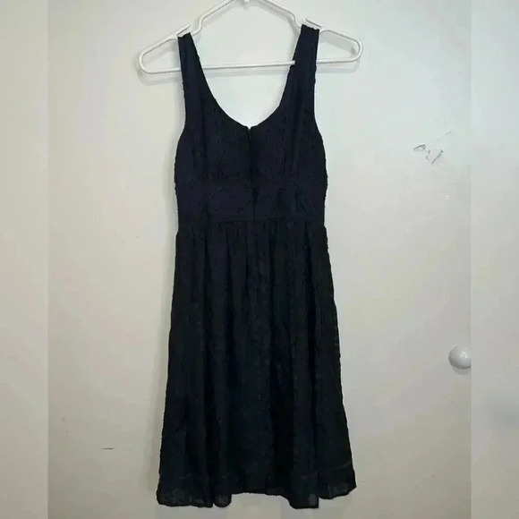 Vince black Burnout Spot Polka Dot Embossed Sleeveless Silk Dress NEW - Picture 6 of 6